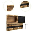 thumbnail image 6 of deevoka Key and Mail Holder Mails Holder Organizer Wood Wall Mounted for Hallway Mudroom Brown, 6 of 9