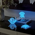 thumbnail image 2 of Lorelei Glow-in-the-Dark Decorative Accent Glass Sculpture Nautical Figure - Jellyfish, 2 of 11