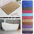 thumbnail image 4 of Jubipavy 3D Pebble Embossed Mat Oval Flannel Carpet Living Room Entrance Mat Bathroom Absorbent Non-Slip Mat, 4 of 4