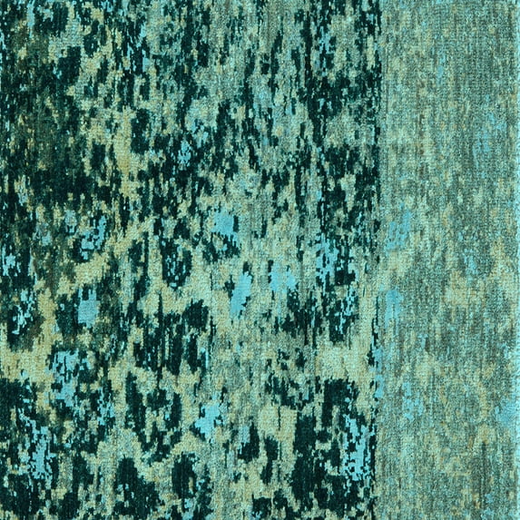 Ahgly Company Indoor Square Abstract Light Blue Modern Area Rugs, 4' Square