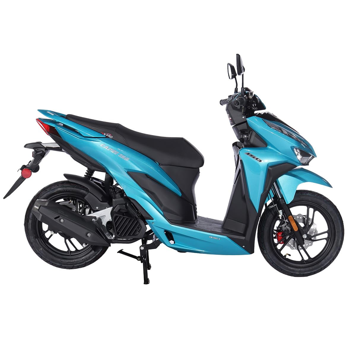 X-PRO Brand New Capri 150cc Moped Scooter with 13" Aluminum Wheels, Electric/Kick Start!