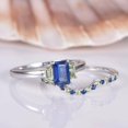 thumbnail image 3 of HeartsAndYou 1.9ct Natural Blue Sapphire Bridal Set Engagement Ring 100% 14k SOLID White Gold, 3 of 9