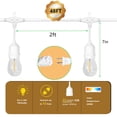 thumbnail image 5 of EIKOSON????????? Cadena de luces LED para exteriores con ???? Resistente a la intemperie, irrompible, estilo Edison ?????? ??????????(2 ??????????), 5 of 5