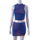 thumbnail image 4 of Falda Y2K Crop Top + Falda corta Conjunto de minifaldas de malla de verano de 2 piezas para mujer (Azul L) Cgtredaw Azul T L para Mujer, 4 of 9