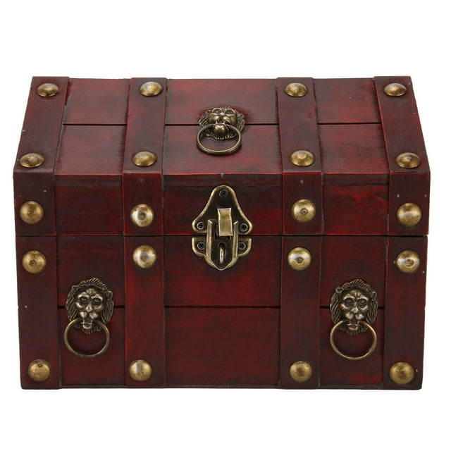 Wooden Vintage Storage Box, Convenient Wooden Antique Jewelry Box Elegant Combination Lock For Collection For Adult