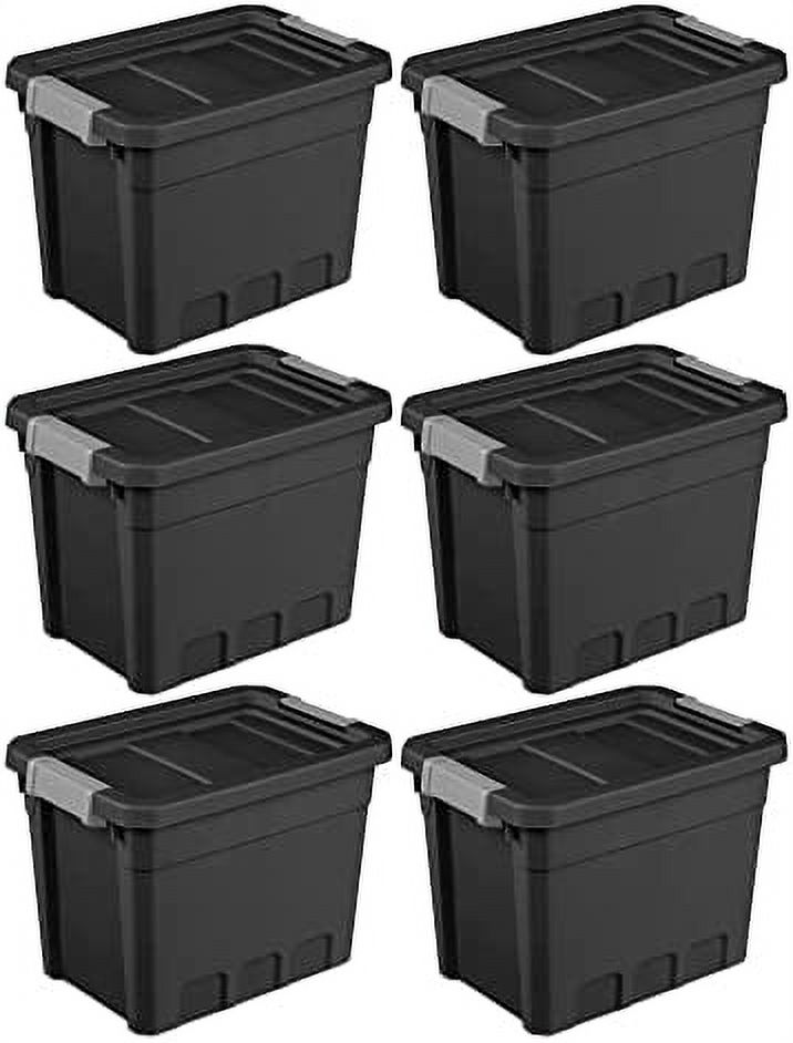7.5 Gallon Stackable Rugged Industrial Storage Tote Containers With