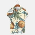 thumbnail image 2 of ZCFZJW Mens Fashion Hawaiian Button Down Shirts Regular Fit Casual Summer Short Sleeve Tropical Palm Tree Print T-Shirts Trendy Holiday Vacation Beach Tee Tops Multicolor#11 L, 2 of 5