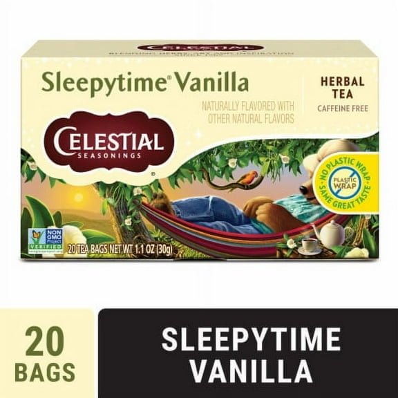 Pack of 2 - Celestial Seasonings Caffeine Free Sleepytime Herbal Vanilla Tea 20 ct