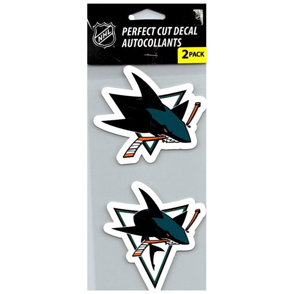 San Jose Requins Coupe Parfaite Autocollant Décalque 4"x4" Lot de 2