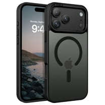 BENTOBEN Case for iPhone 17 Pro Max 6.9" Compatible with Mag-Safe Metal Frame Slim Tpu Pc Matte Shockproof Black