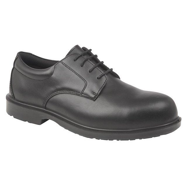 Grafters - Zapatos de seguridad sin metal material compuesto para Uniformes para chico hombre (Negro)