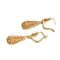 thumbnail image 4 of Yoursfs Filigree Teardrop Leverback Dangle Earrings for Women 18K Gold Plated Hypoallergenic Piercing Earrings for Wedding Prom Jewelry, 4 of 6