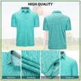 thumbnail image 3 of SPEEDRUN Men's Golf Polo Shirts Solid Color Short Sleeve Shirts for Men Classic Polo Shirts Casual Business Polo Shirts for Men Green M, 3 of 9