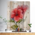 thumbnail image 2 of Design Art - Watercolor Painting Red Hibiscus Flower, 2 of 5
