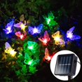 thumbnail image 2 of 12LEDs Solaire Papillon String Lights IP44 Étanche Fée Lumières pour Extérieur Intérieur Cour Chambre Balcon Patio, 2 of 8