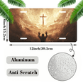 thumbnail image 2 of 1 Pcs License Plate Covers & Frames, Devout Prayer towards a Crucifix in the Clouds For Decorative Front, Aluminum License Plate Covers & Frames Cover For Men Women, 12" X 6", 2 of 7