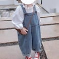 thumbnail image 5 of Coerni Boys Trendy Denim Bib Overalls Sleeveless Button Strps Jean Rompers 1-10Y Kids One Piece Casual Jumpsuits Back to School, 5 of 6