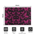 thumbnail image 5 of Black Pink Butterfly Pattern Door Rugs,Washable Non Slip Door Mats Indoor,Decorative Door Mats,Entry Mat Indoor for Entrance,Bedroom,Kitchen,Bathroom,16"x24", 5 of 6