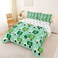thumbnail image 2 of Manfei Boys Garbage Trucks Queen Comforter Set,Recycling Bin Comforter Sets Queen,Green,Polkadot Reversible,3-Piece,1 Comforter and 2 Pillowcases, 2 of 7