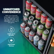 Newair Prismatic Series 85 Can Stainless Steel Door Beverage Refrigerators, Hexacolor