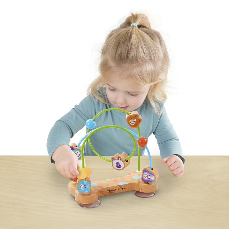 Melissa Doug First Play Pets Wooden Bead Maze with Suction Cups For Babies and Toddlers