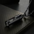 thumbnail image 4 of Recipiente de vidrio de acero inoxidable Tubo Urna Recuerdo Cremación Cenizas Collar con colgante conmemorativo para hombres Mujeres 1 * Colgante, Negro Feliz Sencillez, 4 of 5