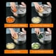 thumbnail image 4 of Juego de ralladores de acero inoxidable, 3 piezas de rallador de cocina con recipiente de drenaje de 26 cm y colador para lavar verduras, trituración eficiente de ensaladas y queso, ideal, 4 of 8