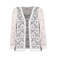 thumbnail image 5 of MSJUHEG Women's Shrug Sweaters Long Sleeve Summer Cover Up Cardigan Summer Boleromesh Sweaters Lightweight Cardigans Dress Cover Up Bolero Shrug Summer Sweater White S, 5 of 5