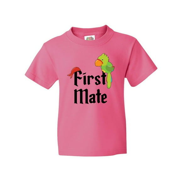Inktastic First Mate Pirate with Parrot and Bandanna Youth T-Shirt