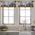 thumbnail image 4 of LALILO Kitchen Curtain Valance With Autumn Trees Tower Rod Pocket Window Curtain 52"x 18" Set of 2, 4 of 7