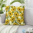thumbnail image 6 of ZICANCN Sunflowers Orange Daisy Floral Throw Pillow Covers, Bed Couch Sofa Knit Decorative Pillow Covers for Living Room Farmhouse, 16"x16", 6 of 8