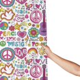 thumbnail image 5 of Zufioo Peace Love and Dove Flower Power Pattern Shower Curtain 72x72in, Waterproof Curtain for Bathroom-Waterproof, Mildew-proof, Quick-drying,Home Bathroom Supplies-One Size, 5 of 5