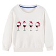 thumbnail image 4 of Odeerbi Kids Boys Girls Christmas Crewneck Sweatshirts Fall Winter Cotton Pullover Sweatshirt Winter Christmas Letter Print Long Sleeve Sweatshirt Kids Clothes White, 4 of 5