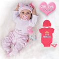 thumbnail image 1 of Muñeca Bebé Realista Reborn Recién Nacida Yesteria Vinilo Suave Cuerpo Completo 22pulg con 2 Sets de Ropa y Accesorios Niña Rosa Yesteria YA94958, 1 of 2