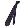 thumbnail image 5 of Naloa Purple Black Plaid Print Solid Color Tie Formal Necktie for Men，Suitable for business, daily life, work, 5 of 5