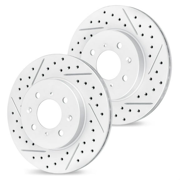 R1 Concepts Drilled and Slotted Carbon Coated Disc Brake Rotor Set WBPN1-47027