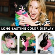 Dog Hair Dye, 4 Color Pet Hair Dye, Pet Safe Dye, Dog Hair Coloring Agent, Fashionable DIY Pet Grooming Easy to Use Pet Hairs Dye Permanent for Pets Grooming (4 Colors, 3.5 fl oz / 100 ml)