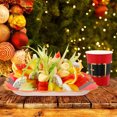 thumbnail image 3 of GOOHOCHY 1 juego de vajilla navideña con diseño navideño, vasos y platos de papel para camping y barbacoa., 3 of 8