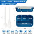 thumbnail image 4 of The 4-Compartment Lunch Box Large Capacity of 1300ml, BPA-Free Material, a Leak-Proof Seal Design. Suitable for Home, Office or Campus, 4 of 6