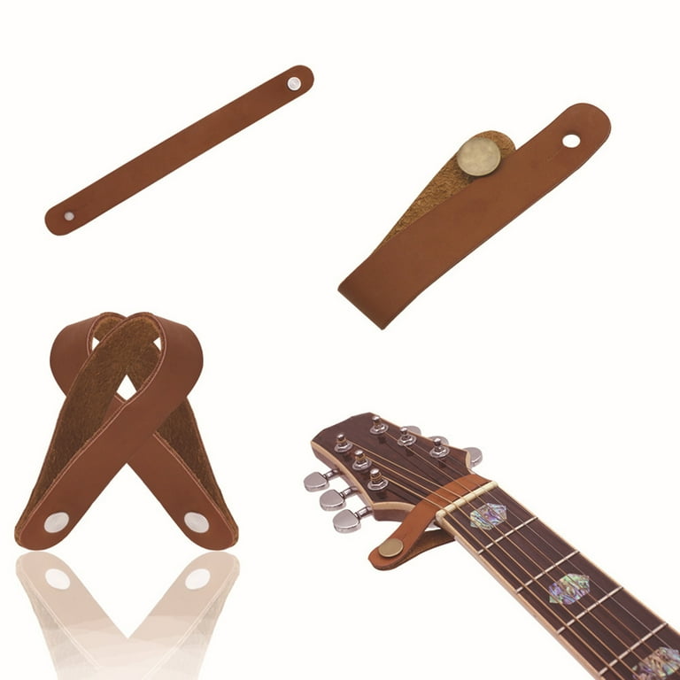 Cheers.US Guitar Strap Headstock Locks Leather Guitar Neck Strap Button Acoustic Guitar Headstock Strap Tie Strap Lock for Acoustic Electric Bass