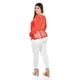 thumbnail image 3 of Blusa con espalda de encaje Roman Fashion / Tallas Extras, 1552 (Naranja) naranja 42, 3 of 6
