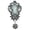 Gray, variant on Old Style Victorian Lady Crystal Rhinestone Cameo Maiden Pin Brooch