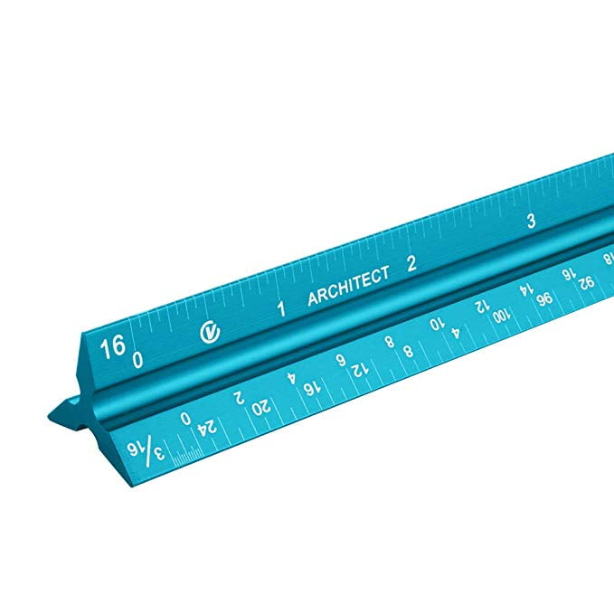 viseman architectural scale ruler 12 architect scales aluminum