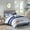 Blue#1, variant on Queen Size Bed In A Bag, 7 Piece Jacquard Comforter Set Grey/Taupe Queen, Grey+Taupe Cotton Bedding Set,Polyester Bed Sheet Set, Household Supplies & Décor Bedding Bedding Sets