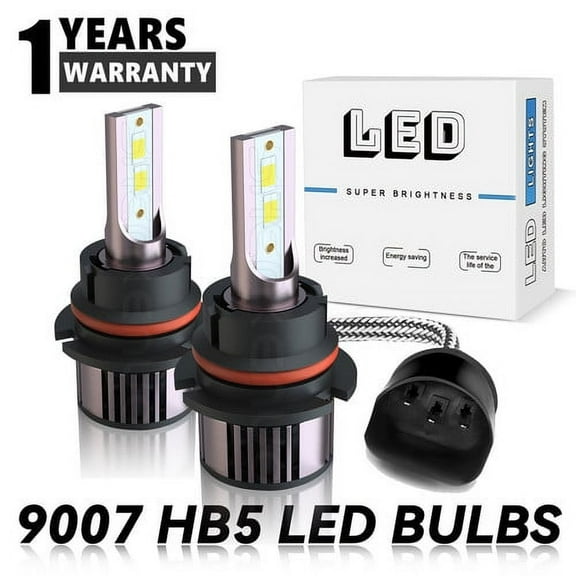 For 1999-2004 Ford F450 F550 9007 LED Headlight Hi/Lo Bulbs 6000k