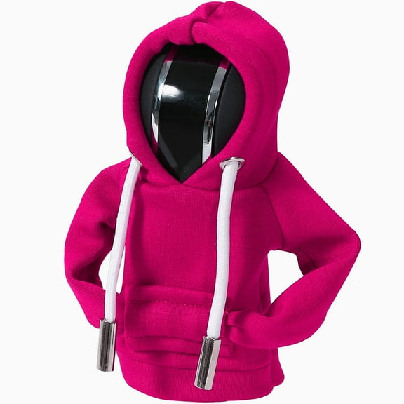 Universal Hoodie Car Shift Knob Cover, Funny Gear Stick Hoodie, Car Shifter Stick Protector Decoration Car Stick Shift Cover, Interior Accessories Cute Gadgets Automotive-Pink