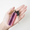 thumbnail image 6 of Keychain 6×3.1×1inpu Leather With Delicate Touch And Strong Recognition Is Used For Daily Travel, Work And Picnic Purplish Red Stripe_82927_2, 6 of 8