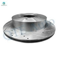 thumbnail image 3 of 308mm Rear Drilled Slotted Brake Disc Rotors For 2011-2013 Infiniti M56 Base X, 3 of 8