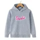 thumbnail image 3 of Sudadera con capucha de forro polar con estampado de dibujos animados de Barbie para niña, sudadera Kawaii de manga larga, ropa para bebé, primavera y otoño, 3 of 5