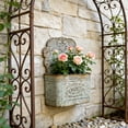 thumbnail image 4 of Galvanized Metal Wall Planter - Rustic Vintage Wall Mounted Planters for Indoor Outdoor Plants Farmhouse Hanging Plant Holder Decor (13.2" L x 9.5" H), 4 of 7